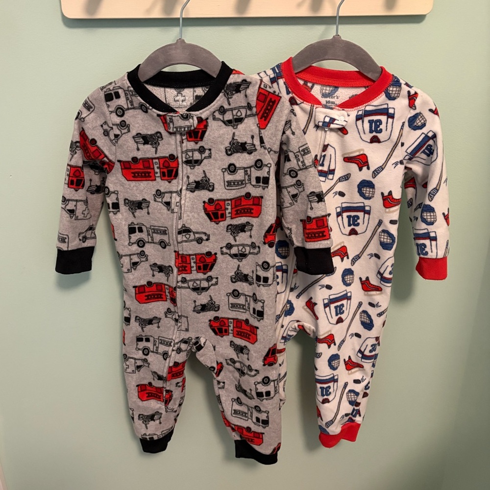 Bundle of Carter’s Lightweight Fleece Sleepers